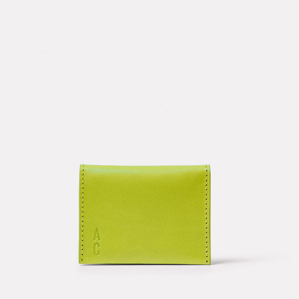 Petra Leather Cardholder in Frog and Carob