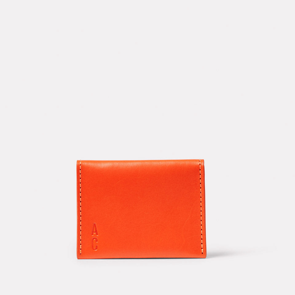 Petra Leather Cardholder in Flame and Frog