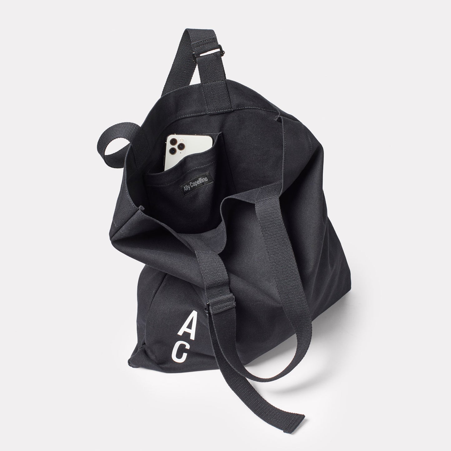 AC Canvas Tote in Black