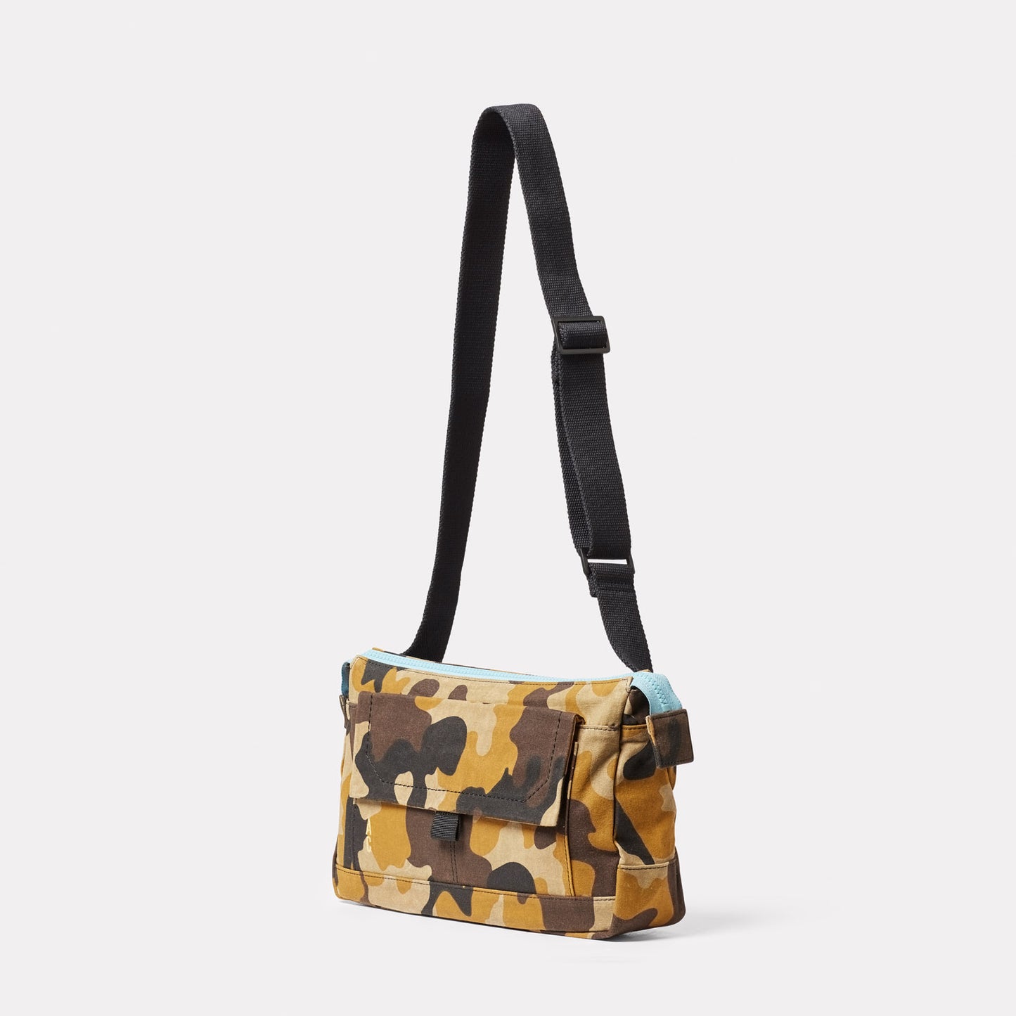 Fish Waxed Canvas Crossbody Bag in Corn Camo