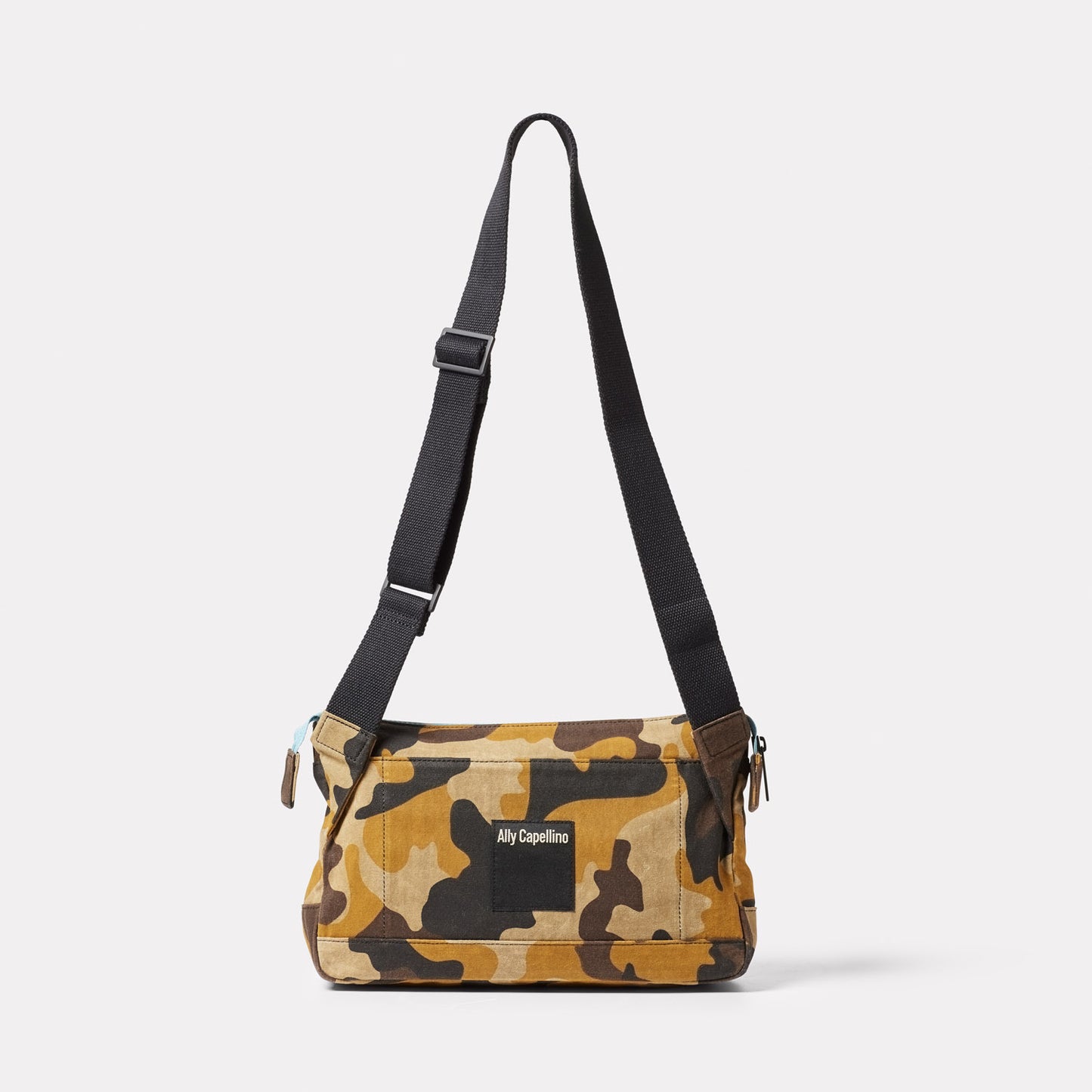 Fish Waxed Canvas Crossbody Bag in Corn Camo