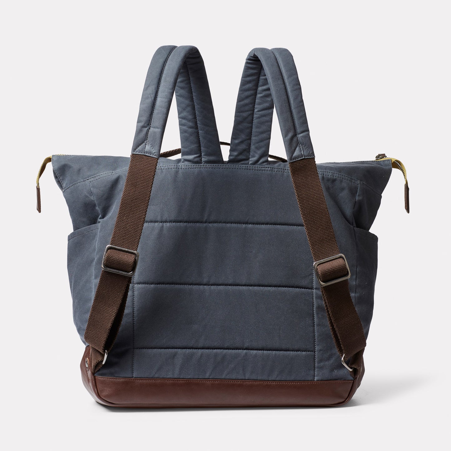 Frank Large Waxed Cotton Backpack in Steel