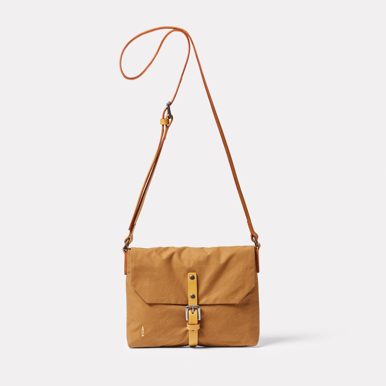 Brown Yellow Waxed Cotton Bag