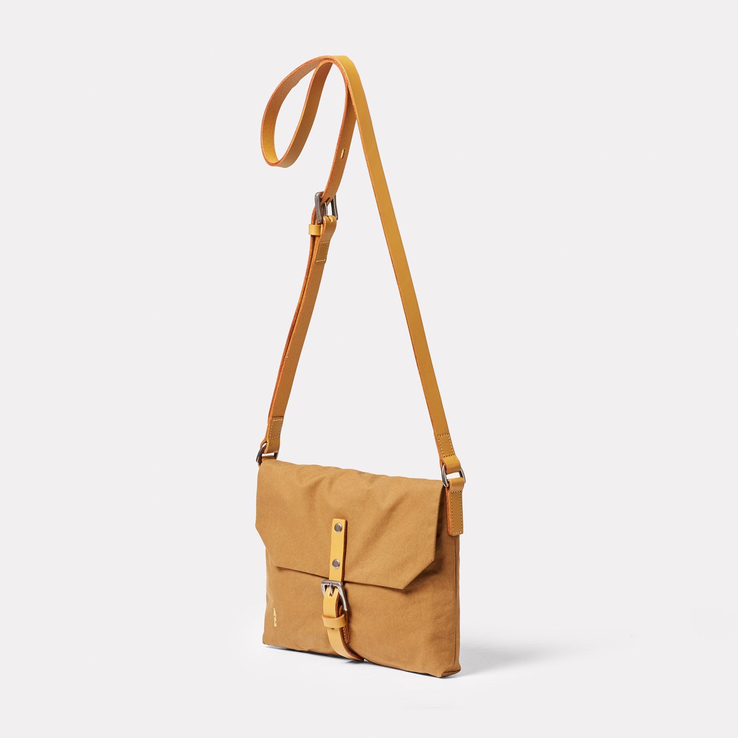 Brown Yellow Waxed Cotton Bag