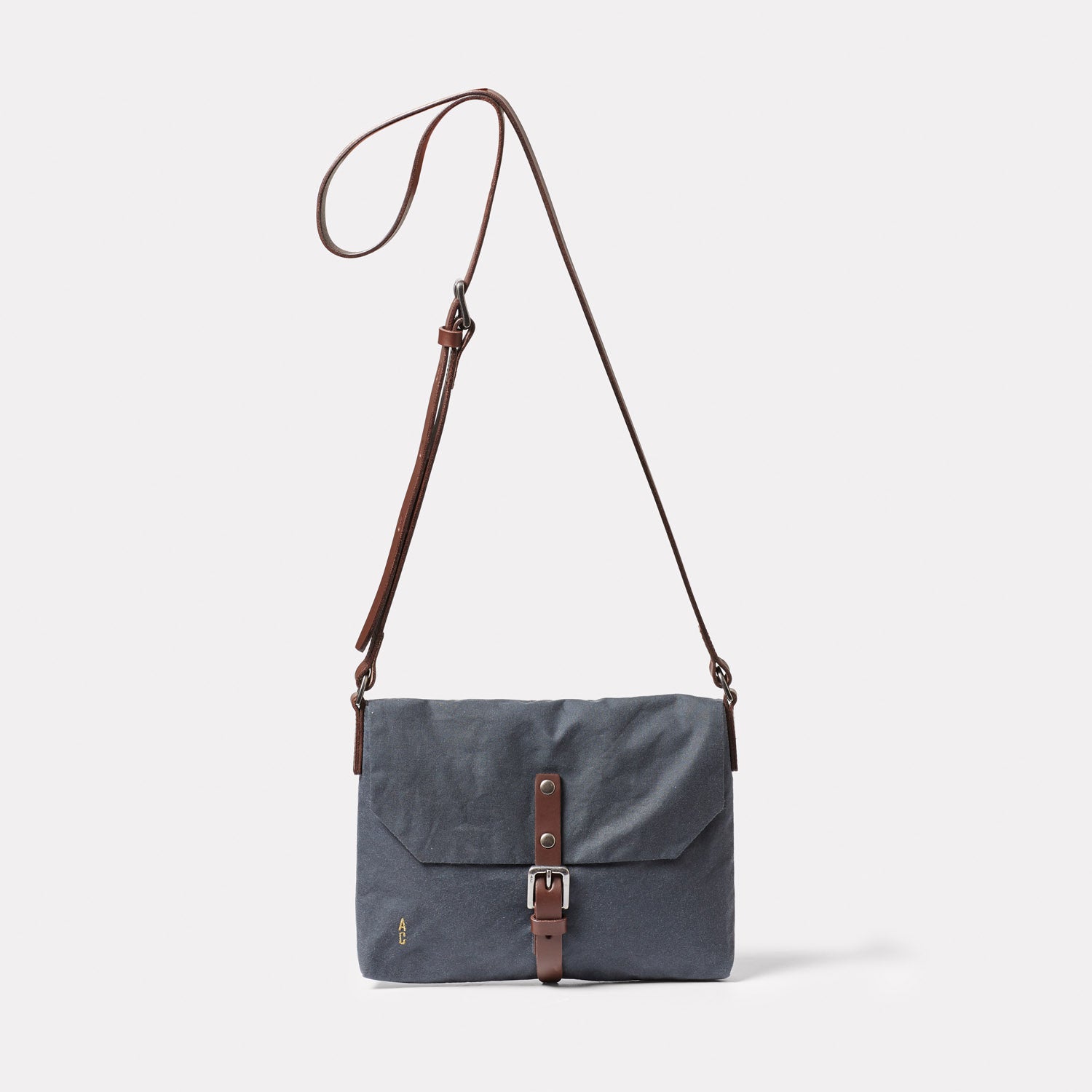 Grey Waxed Cotton Bag