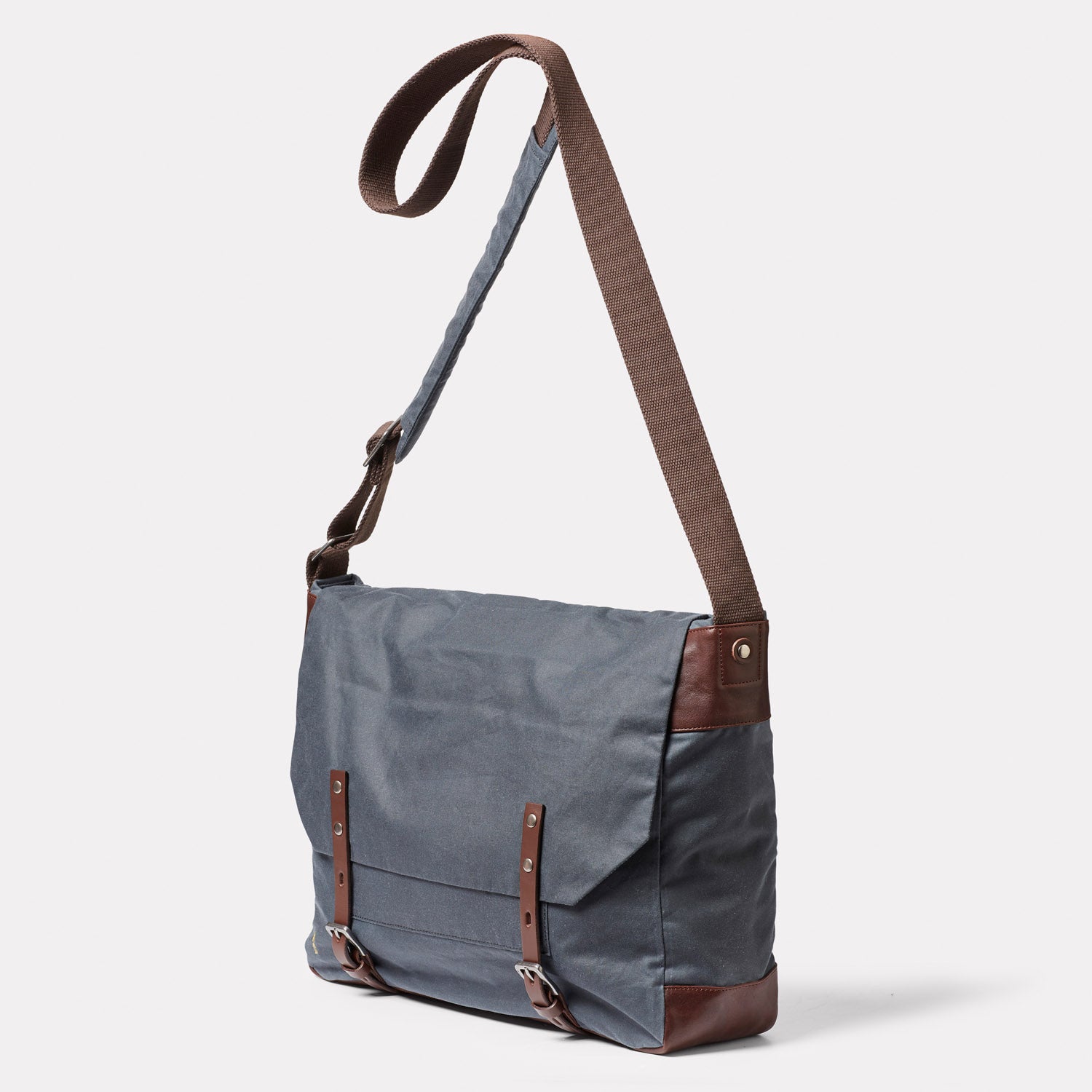 Grey Laptop Bag Waxed Cotton Bag