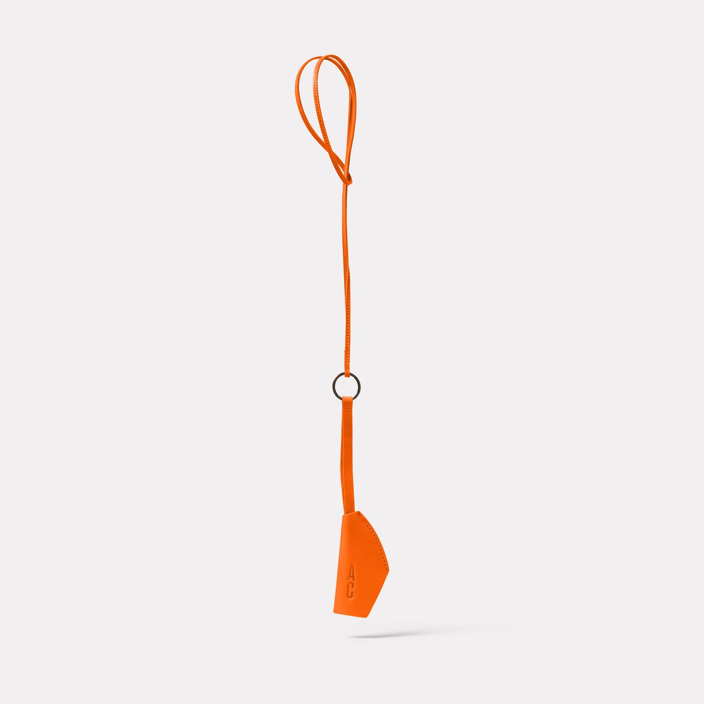 Kevin Leather Key Lanyard in Flame