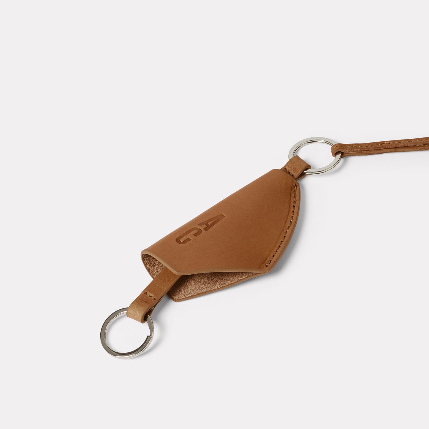 Kevin Leather Key Lanyard in Tan