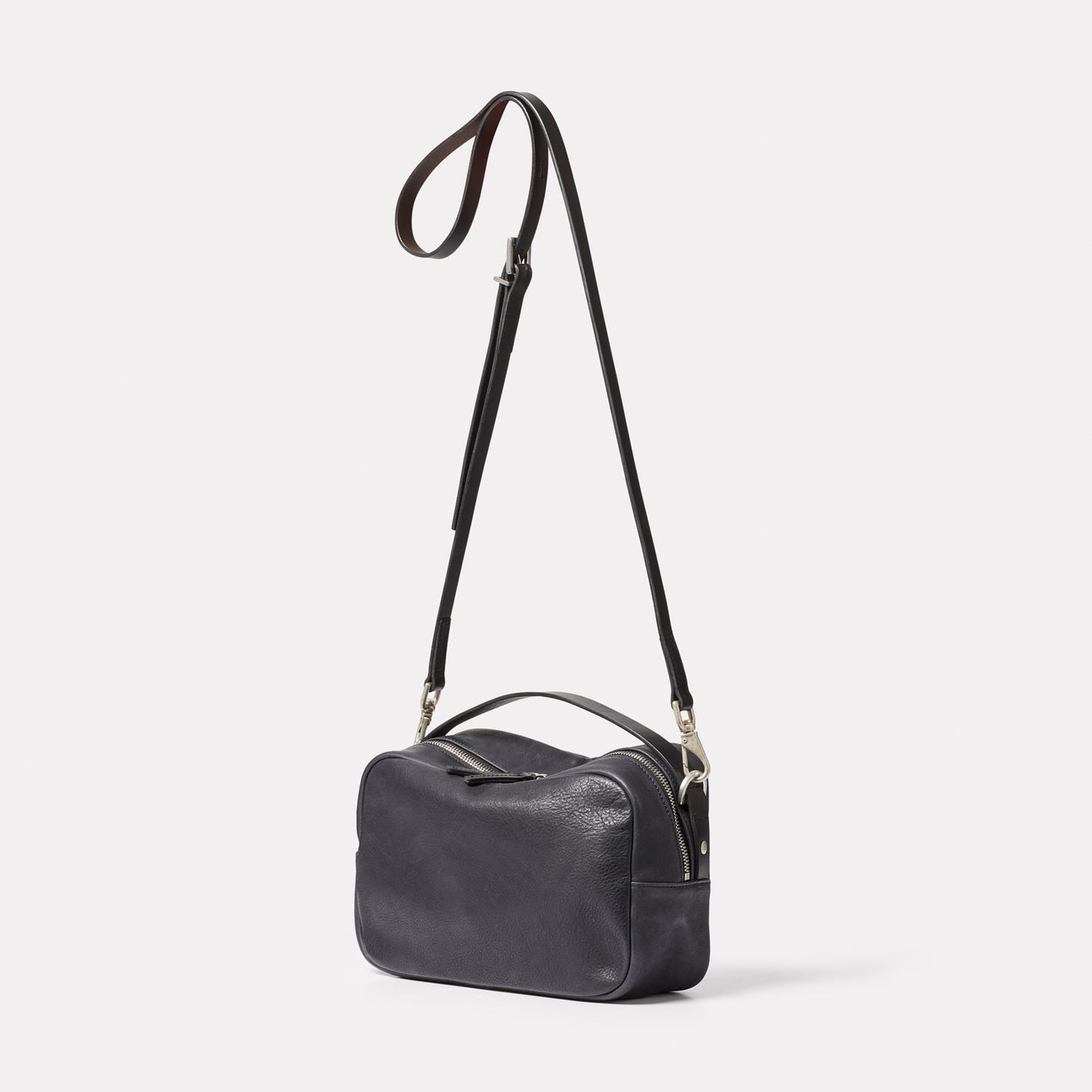 Leila Plus Leather Crossbody Bag in Black