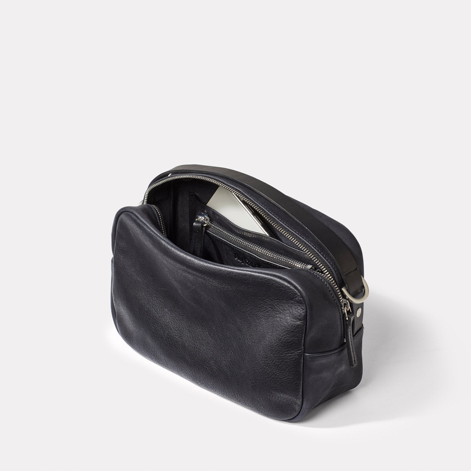 Black Italian Leather Handbag