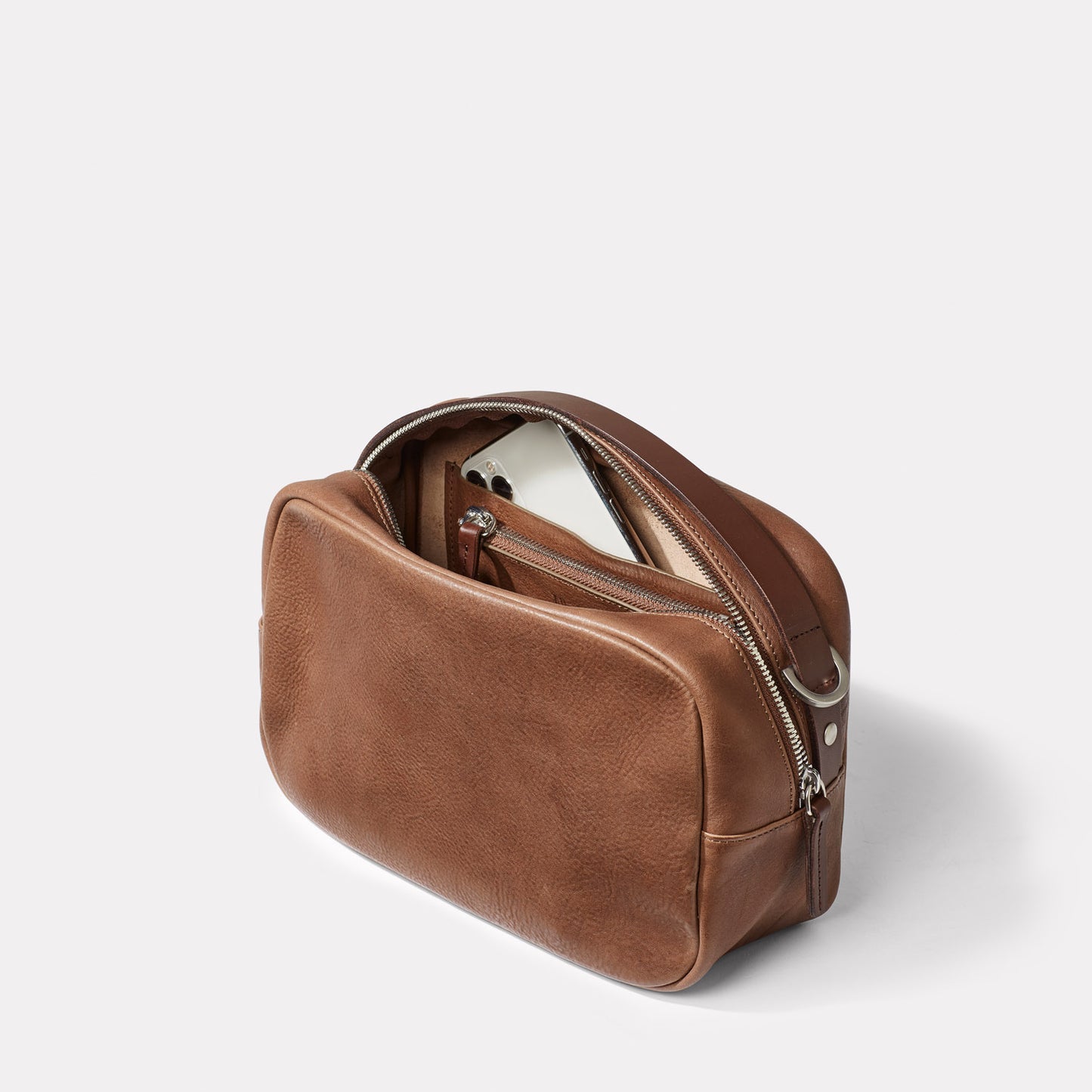Leila Plus Leather Crossbody Bag in Brown