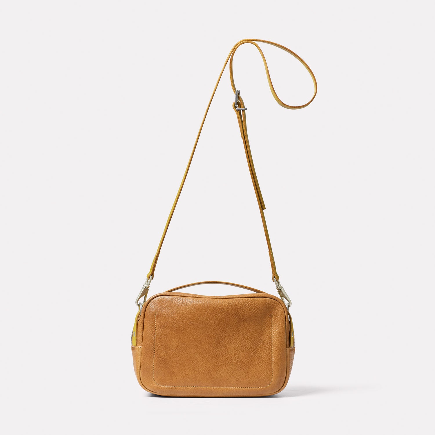 Tan Yellow Italian Leather Handbag