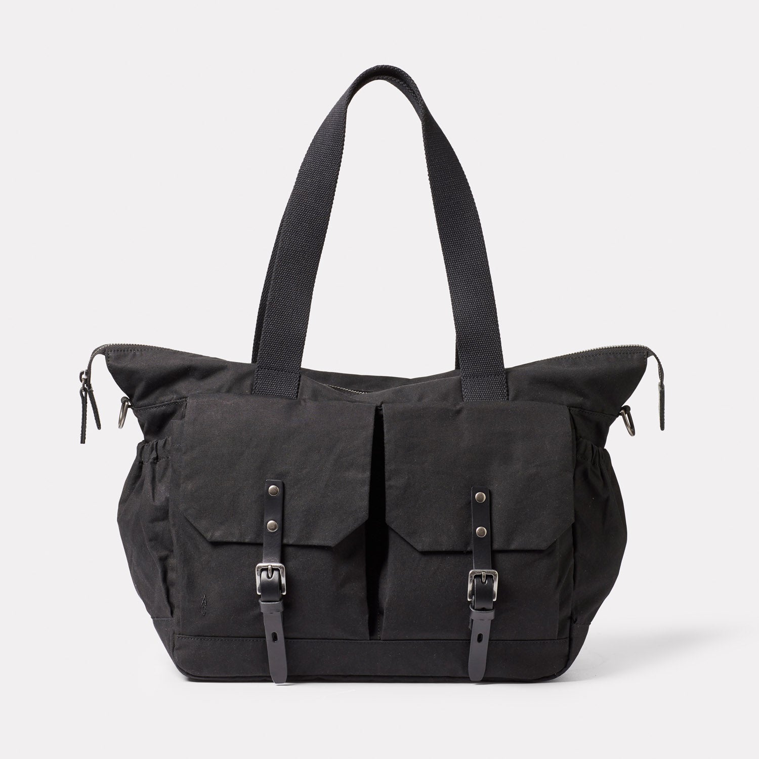 Black Holdall Bags Waxed Cotton Bag
