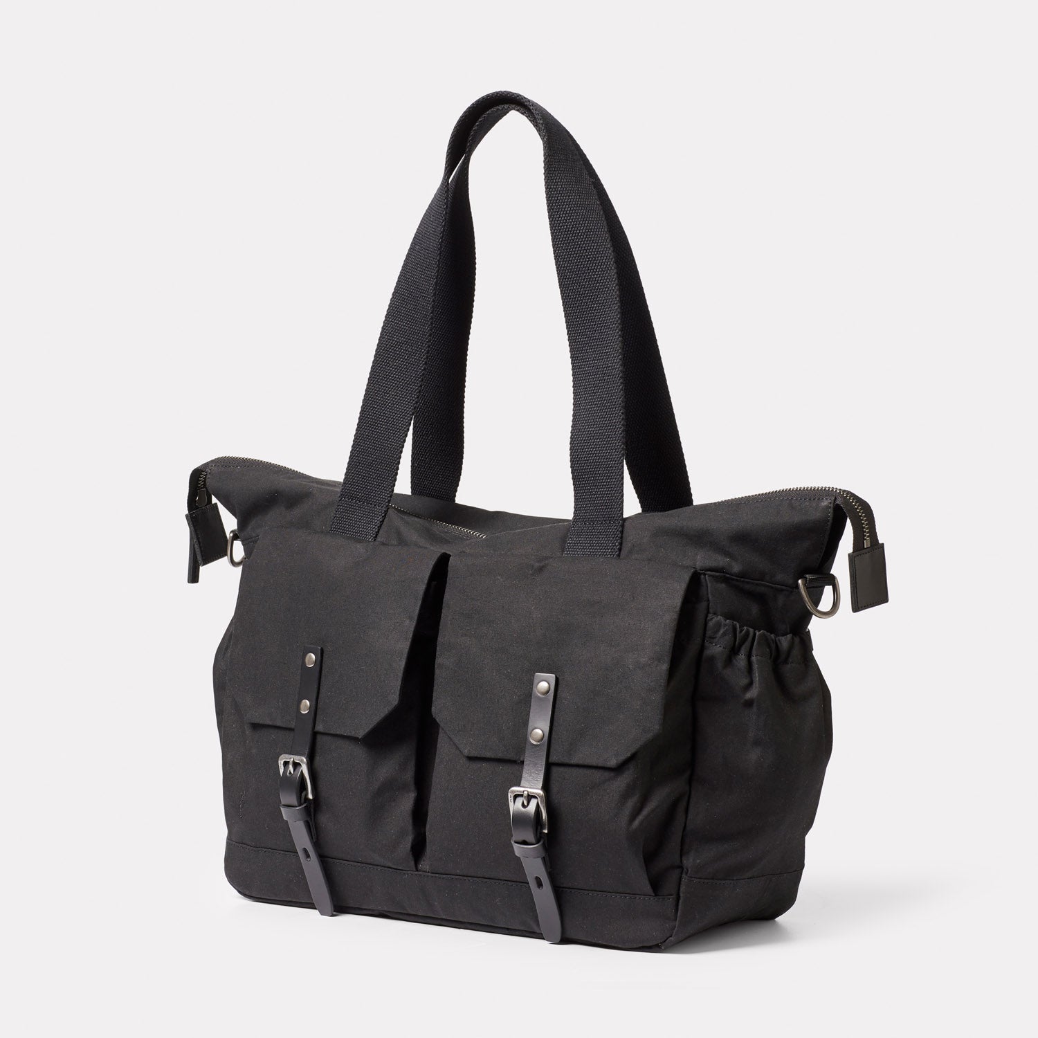 Black Holdall Bags Waxed Cotton Bag