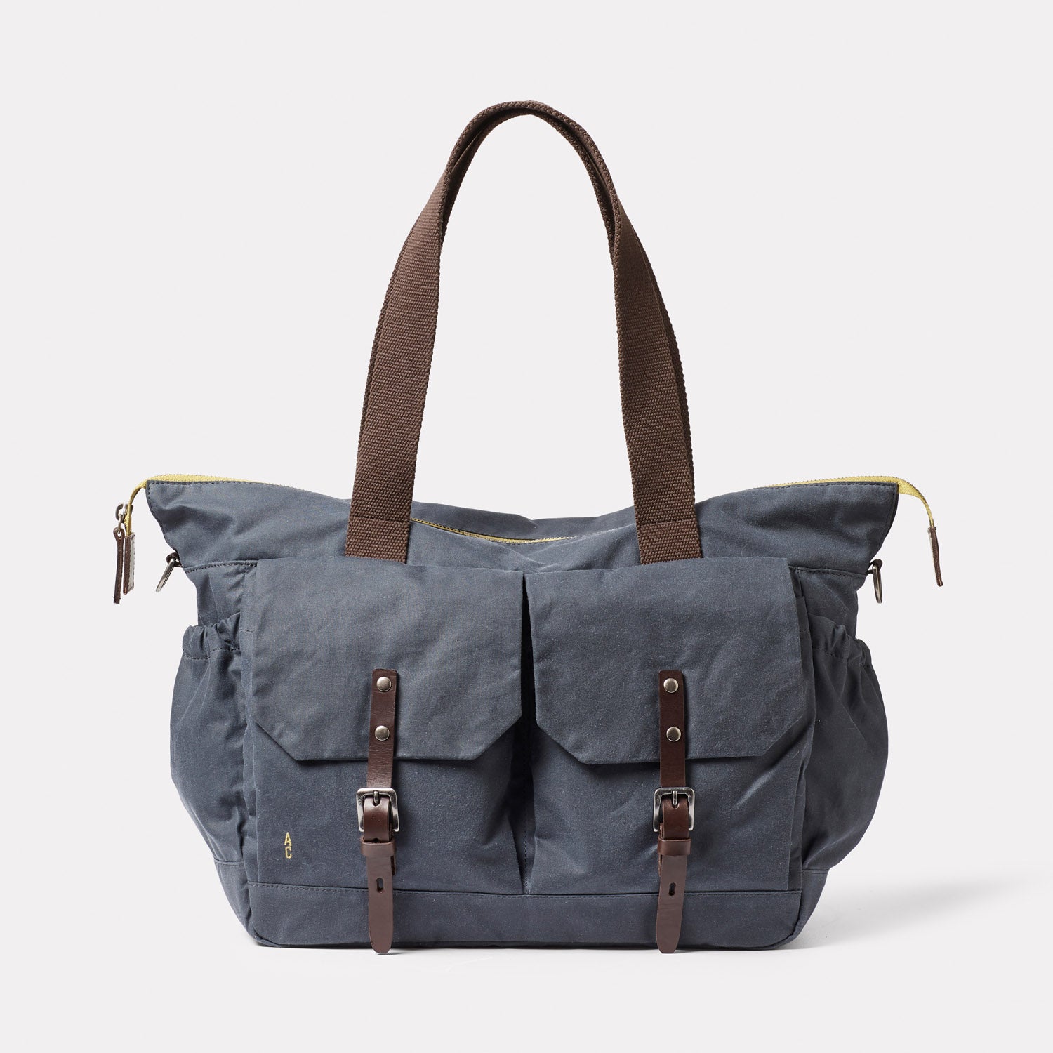 Grey Holdall Bags Waxed Cotton Bag