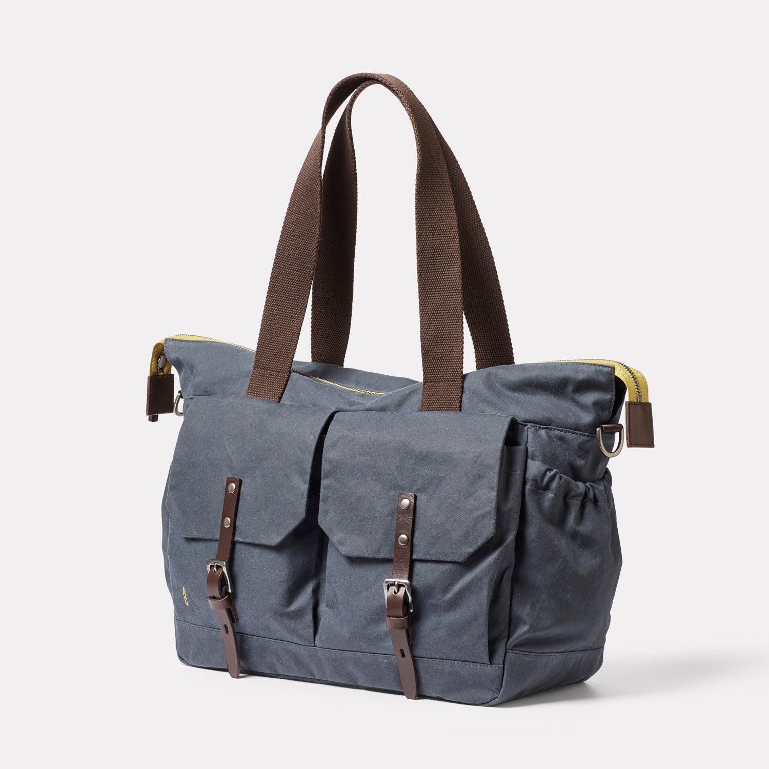 Grey Holdall Bags Waxed Cotton Bag