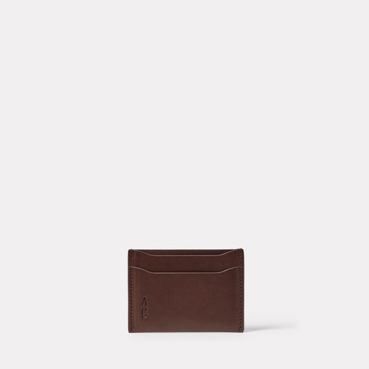 Pete Leather Card Holder in Bog