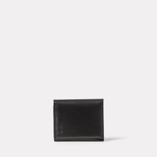 Riley Leather Coin Card Purse in Black