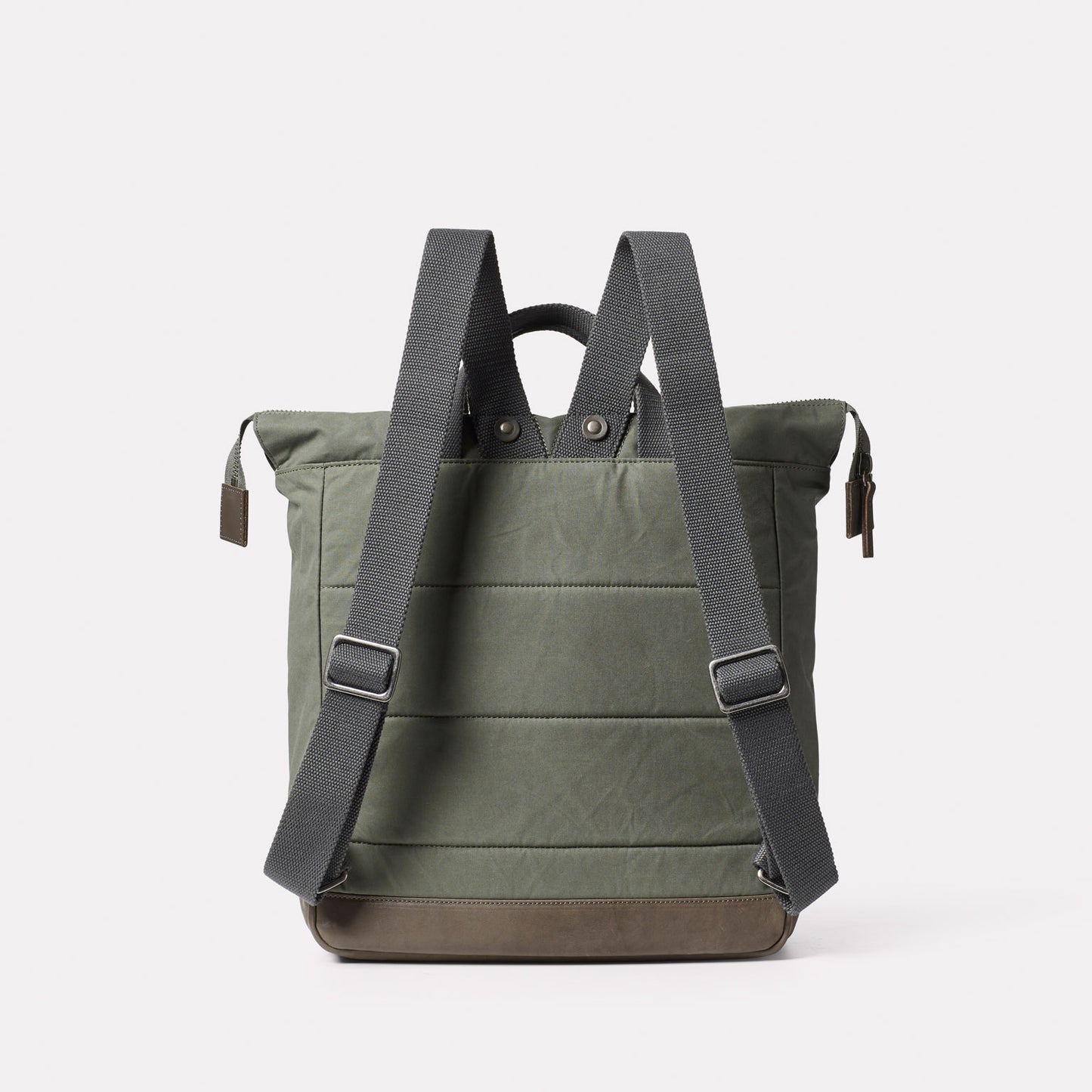 Frances Waxed Cotton Backpack in Olive