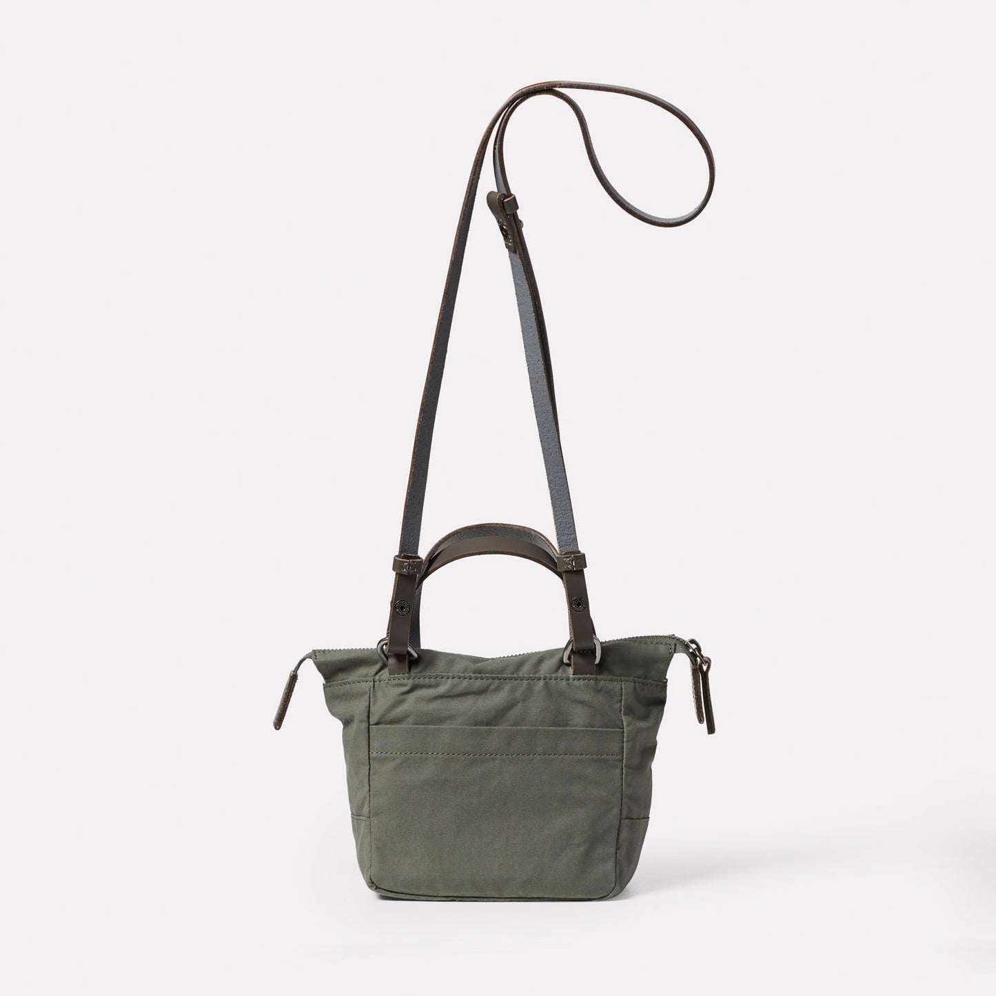 Squat 2.0 Waxed Cotton Mini Crossbody Bag in Olive