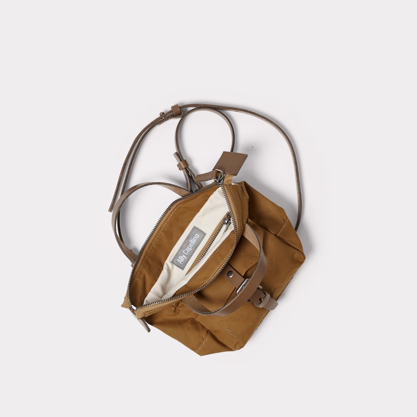 Squat 2.0 Waxed Cotton Mini Crossbody Bag in Chert