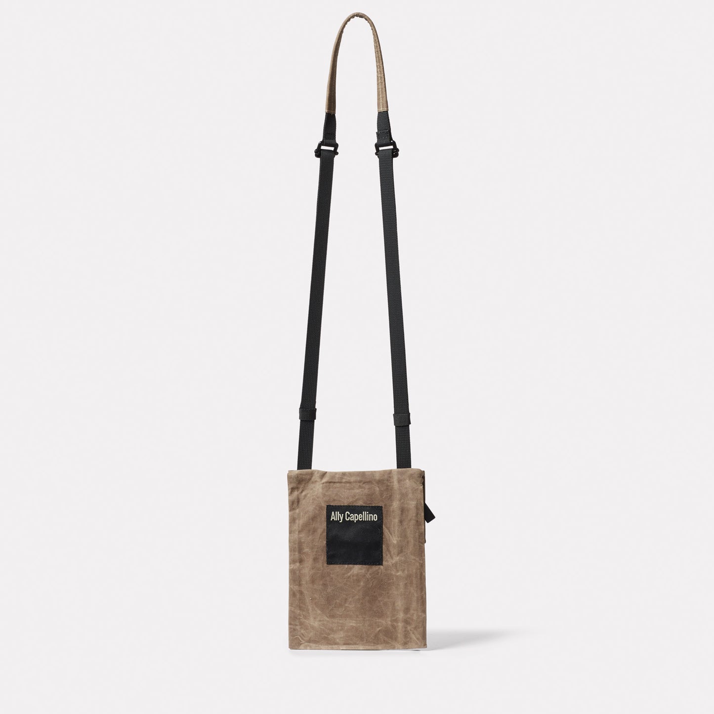 Fam Papery Waxed Cotton Crossbody Bag in Mineral