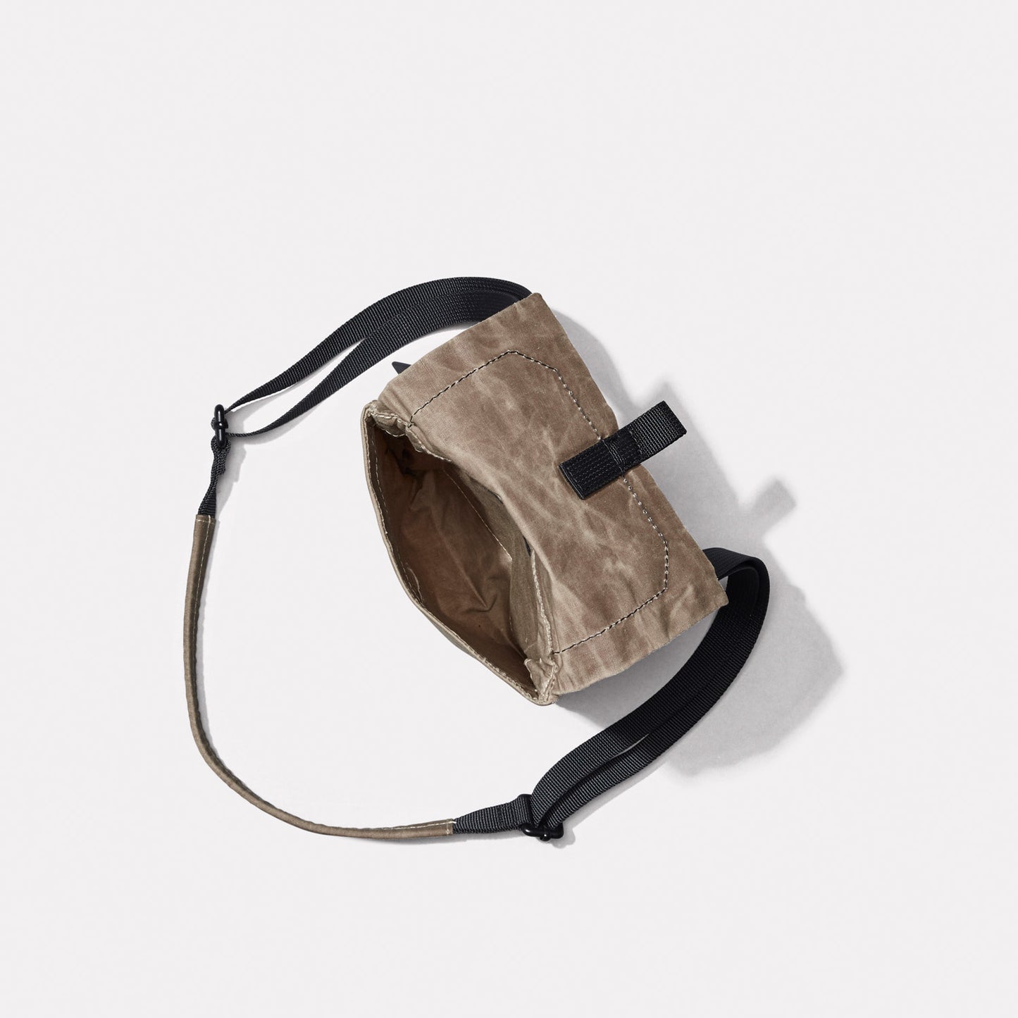 Fam Papery Waxed Cotton Crossbody Bag in Mineral