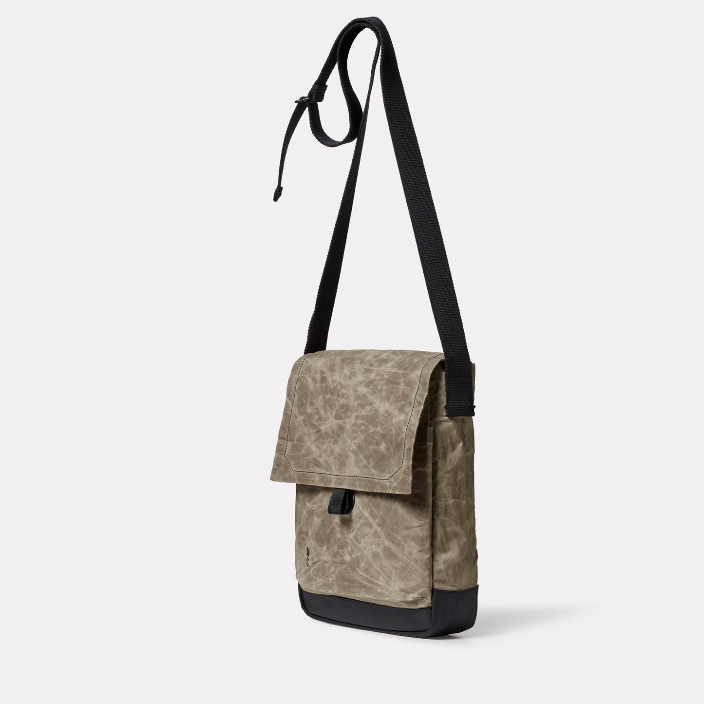 Finch Papery Waxed Cotton Crossbody Satchel in Mineral