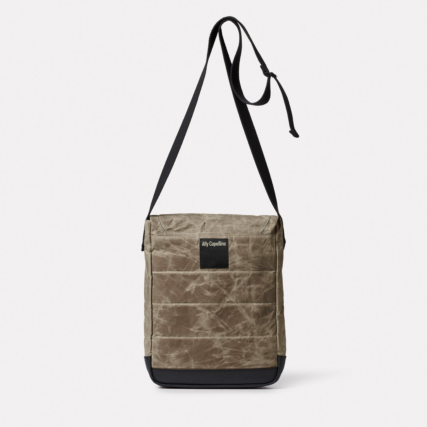 Finch Papery Waxed Cotton Crossbody Satchel in Mineral
