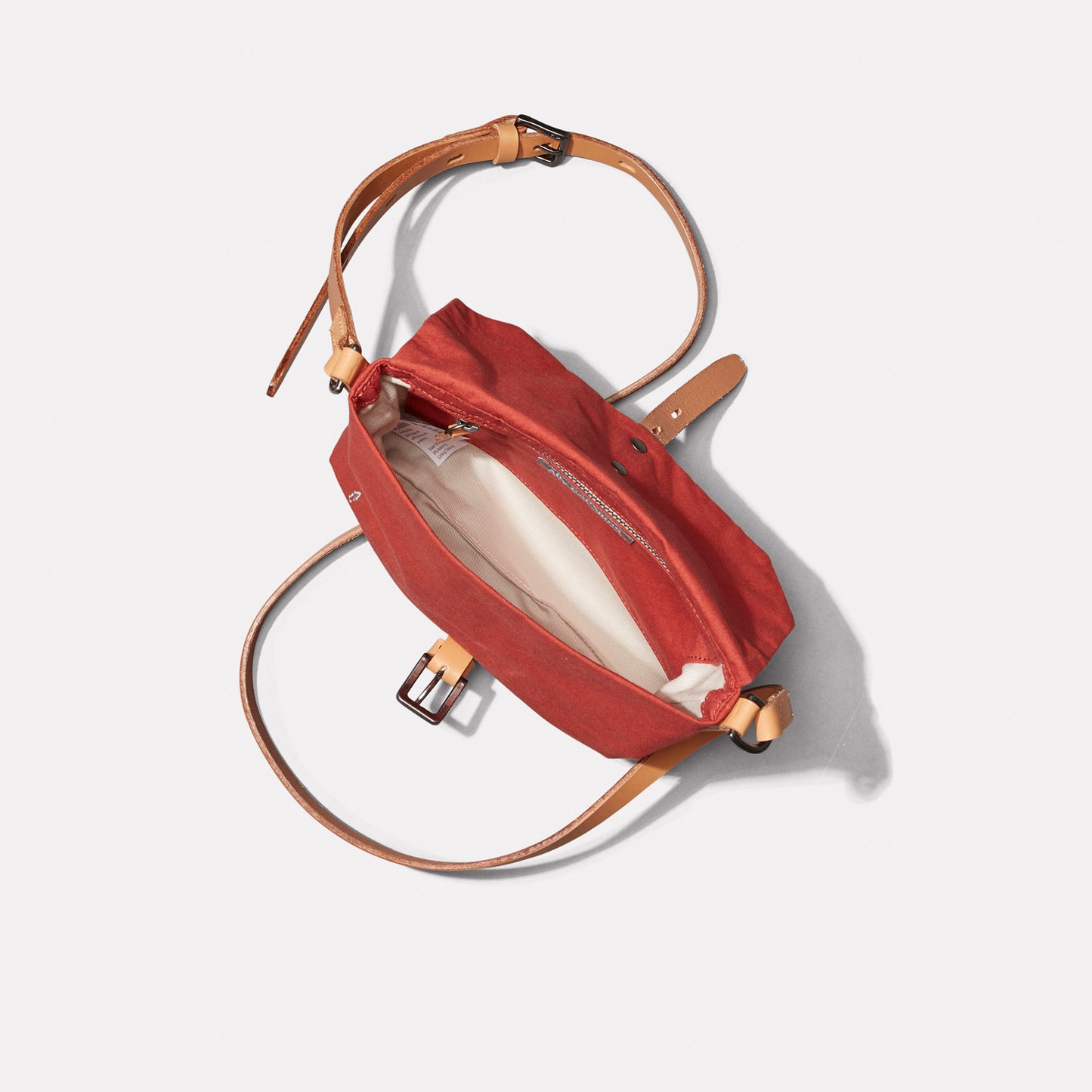 Friday WUW Waxed Cotton Crossbody Bag in Brick