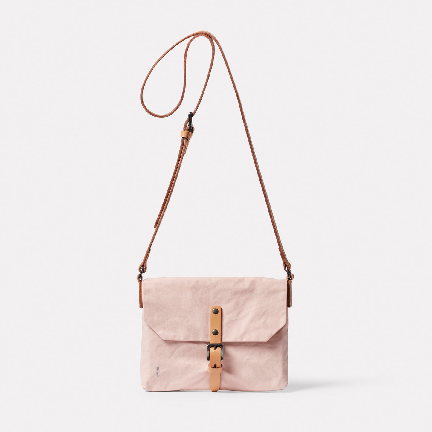 Friday WUW Waxed Cotton Crossbody Bag in Pink