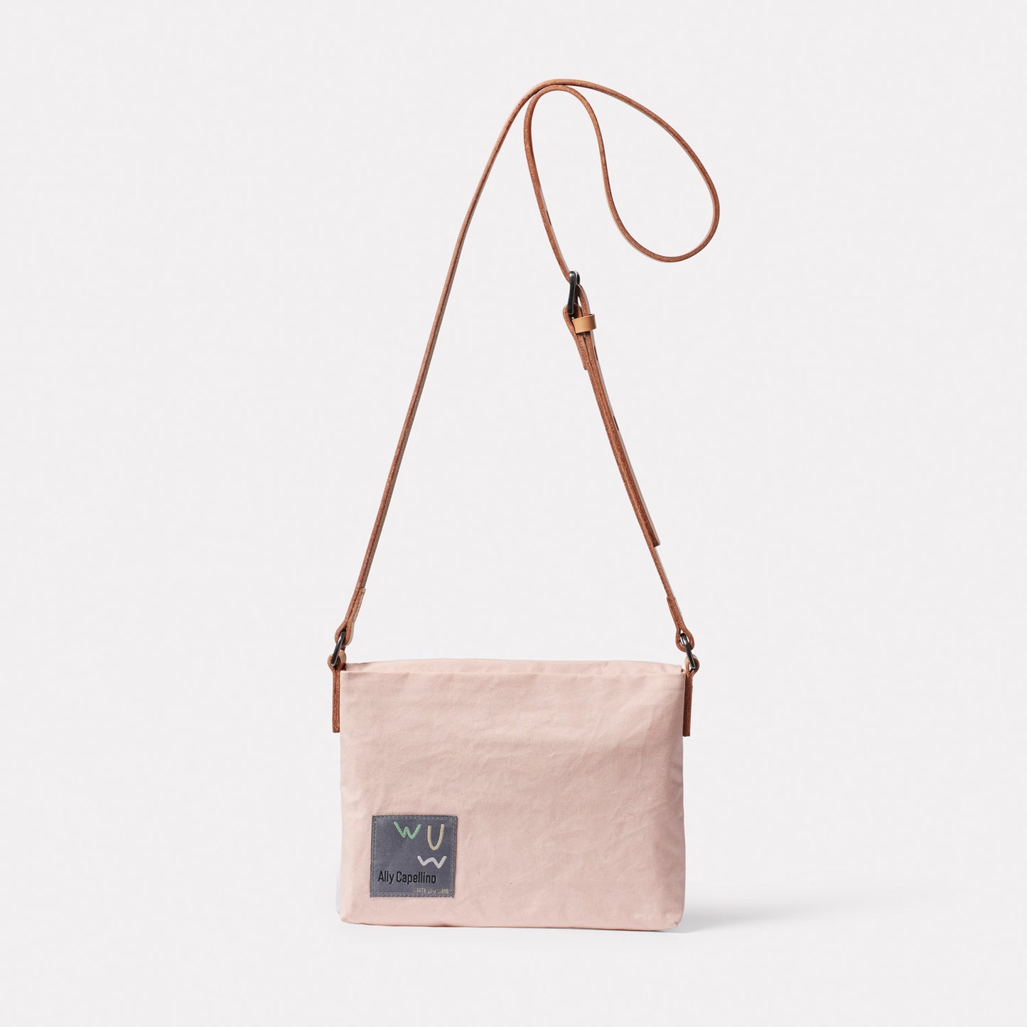 Friday WUW Waxed Cotton Crossbody Bag in Pink