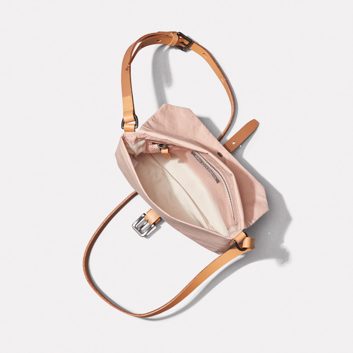 Friday WUW Waxed Cotton Crossbody Bag in Pink
