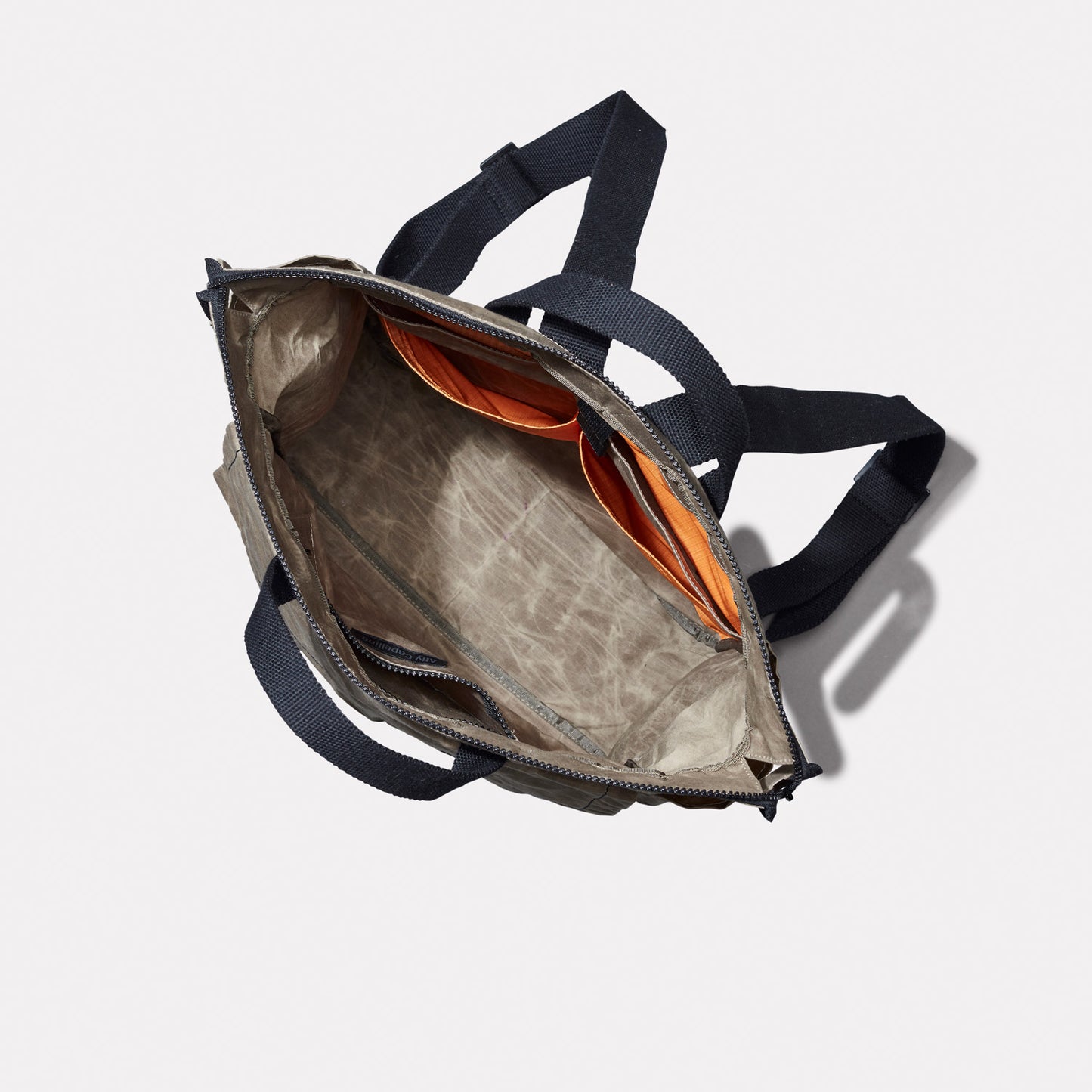 Frik Papery Waxed Cotton Backpack in Mineral