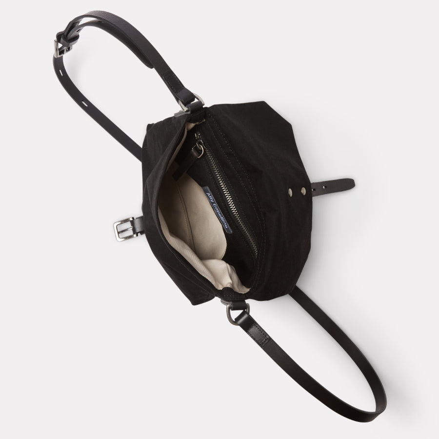 Black Crossbody Bag Waxed Cotton Bag