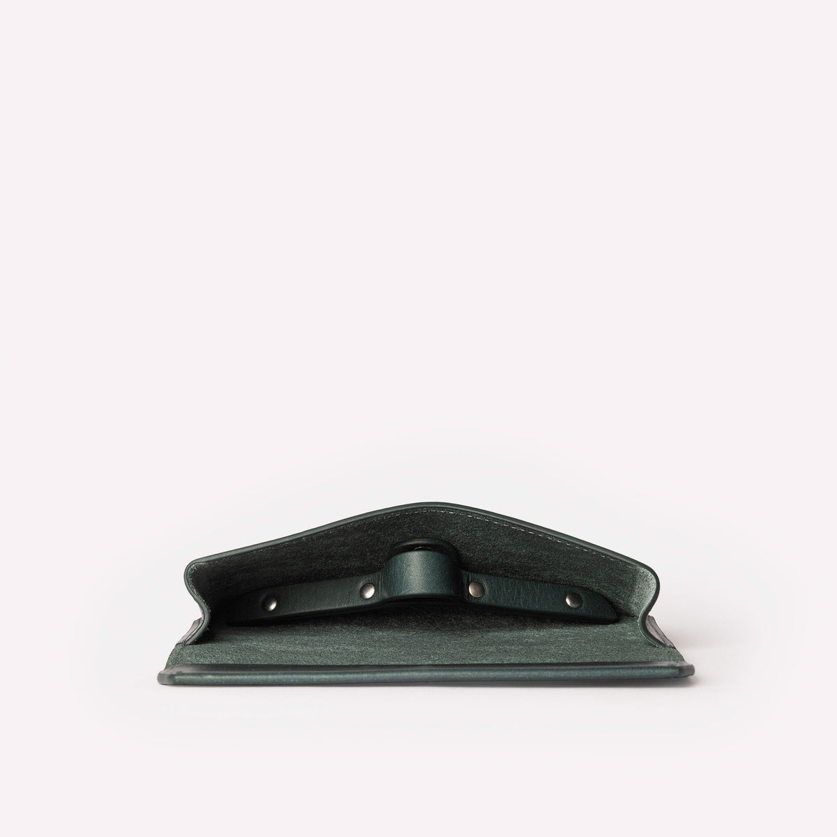 Kit Leather Glasses Case in Ivy