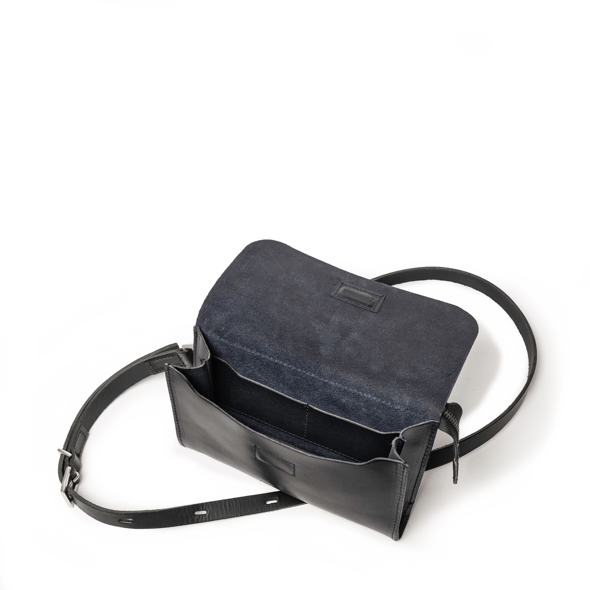 Jean Boundary Leather Crossbody Bag in Navy