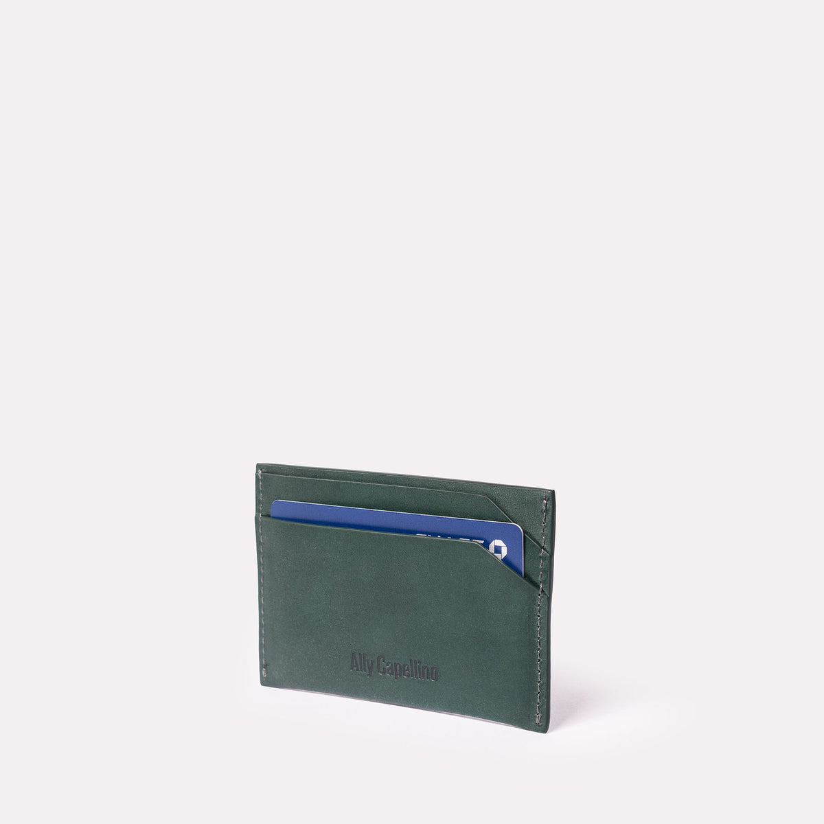 Pete Leather Card Holder in Ivy