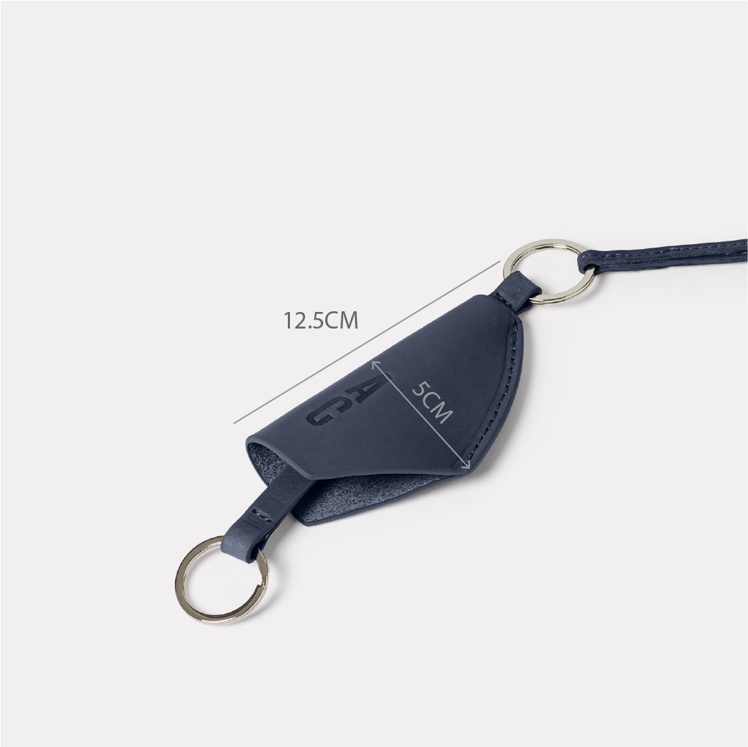 Kevin Leather Key Lanyard in Teal