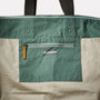 Freddie Waxed Cotton Holdall in Green Inside detail