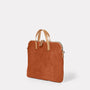 Marcus Calvert Leather Folio Bag in Tan Side