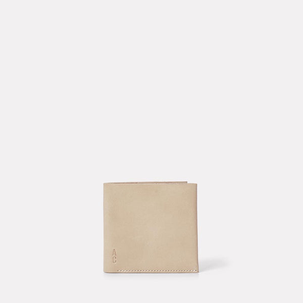 Oliver Leather Wallet in Grey Front