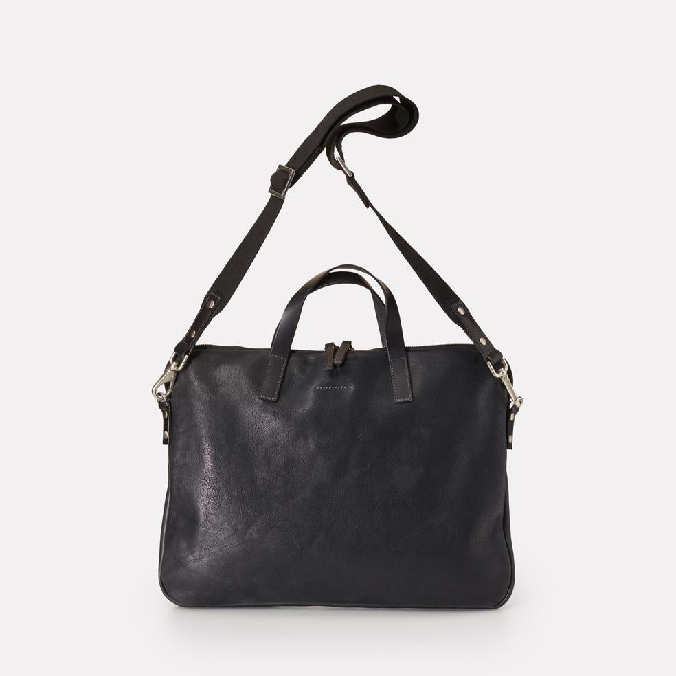 Leather folio bag top