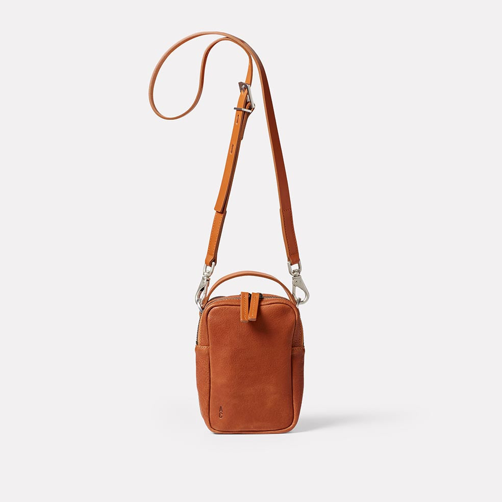 Ally Capellino Hurley Calvert Leather Crossbody Bag Redwood