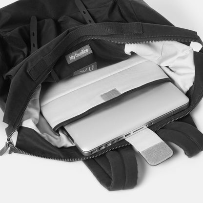 Frank Large Waxed Cotton Backpack in Steel