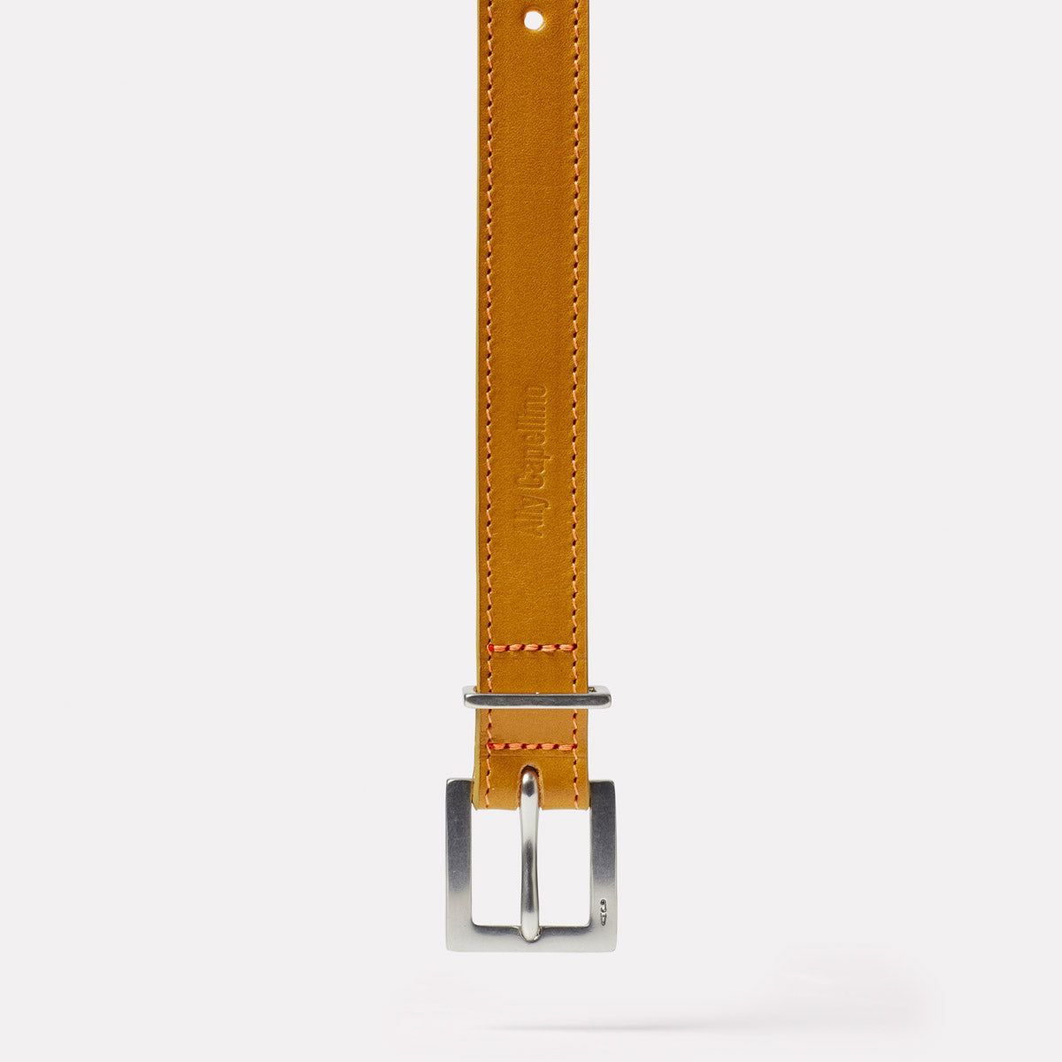 Pierce Leather Belt in Mustard and Flame