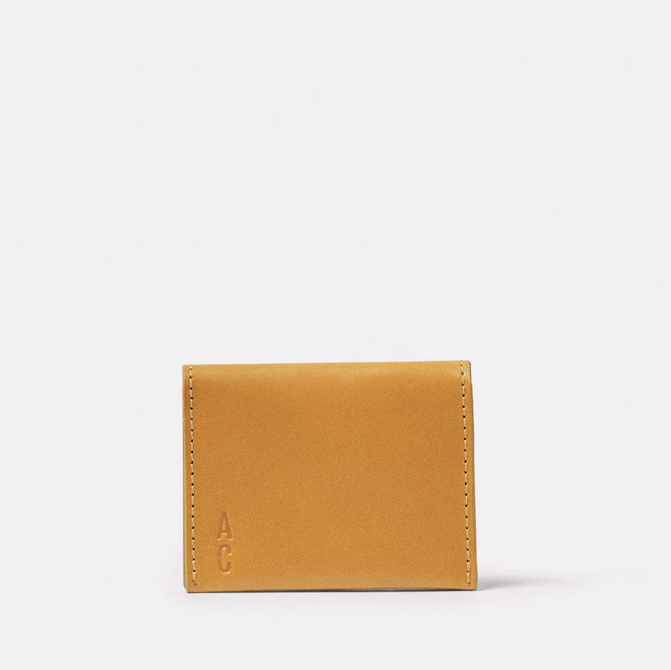 Petra Leather Cardholder in Mustard and Flame