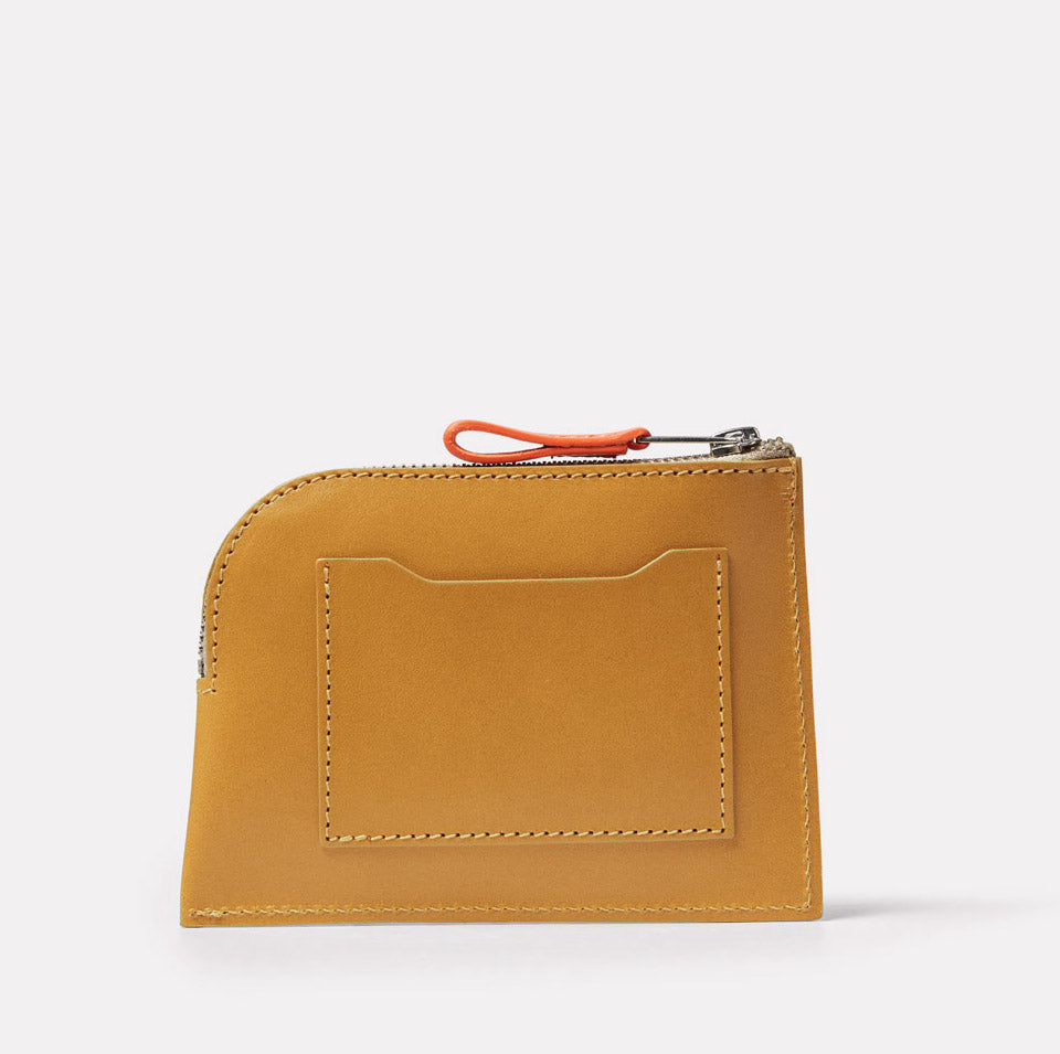 Percy Leather Purse in Mustard