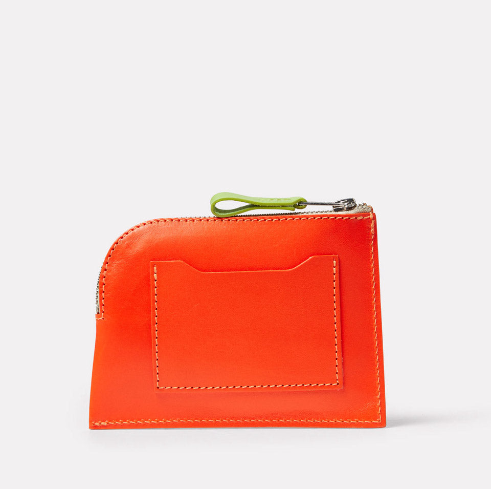 Percy Leather Purse in Flame