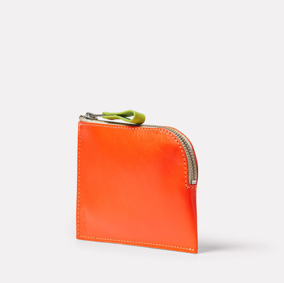 Percy Leather Purse in Flame